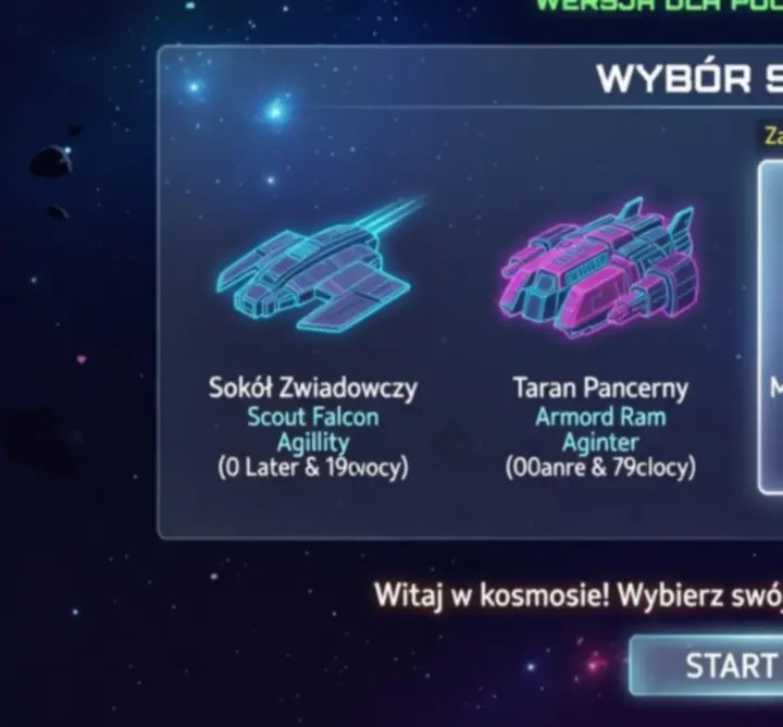 Interfejs gry SEA podczas pierwszych fal wrogów